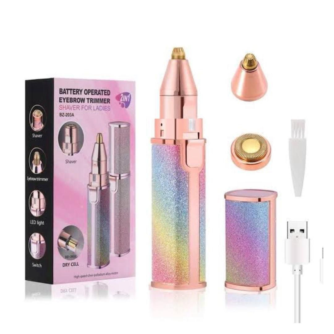 Flawless 2 In 1 Eyebrow Trimmer And Shaver - Grooming Device Designed For Hair Removal And Daily Beauty Routine